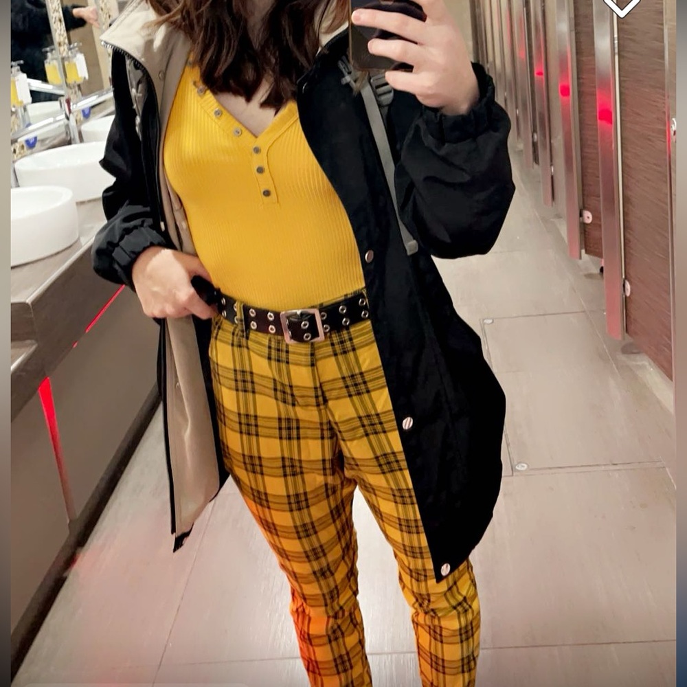 Plaid alternative pants.